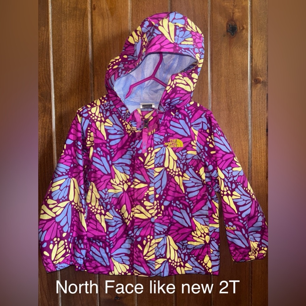 The North Face Kids' Purple and Yellow Leaf Jacket